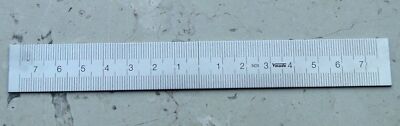 Vogel Stahllineal Querschnitt 20 x 1 mm Lineal  Stahlmaßstab Nullpunkt Mittig