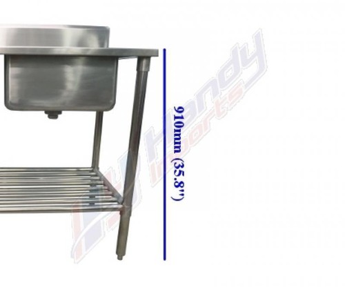 600x2400mm NEW COMMERCIAL SINGLE BOWL KITCHEN SINK #304 STAINLESS STEEL BENCH E0 - Picture 12 of 12