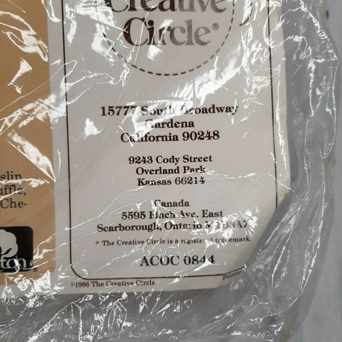 1986 NEW Calla Lilies 844 Embroidery Cat Kitten Creative Circle Kit Unopened - Picture 7 of 9