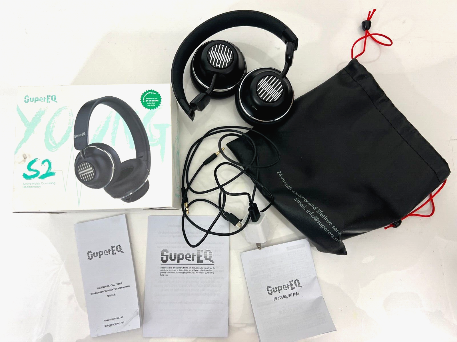 SuperEQ S2 Wireless ANC Headphones with Active Noise Cancelling-image