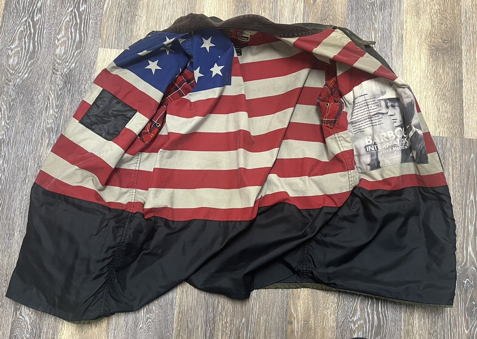 Barbour Steve McQueen Rexton Replica 1964 Motorcycle Trials Waxed Canvas Jacket image 9