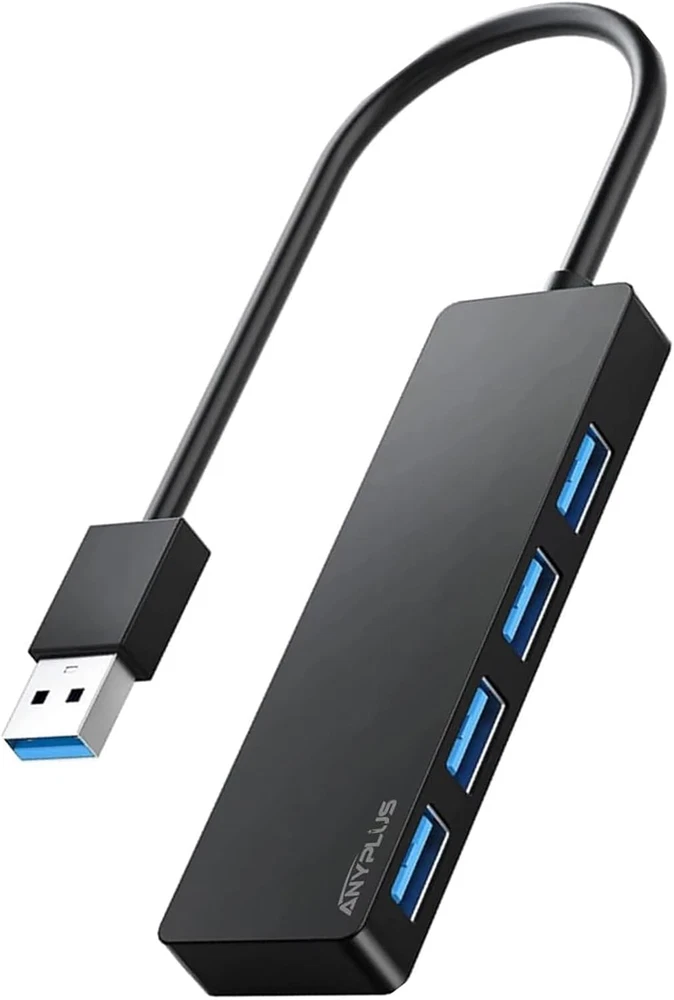 4-Port USB 3.0 Hub - Compact Multi-Port Expander for Laptop & PC