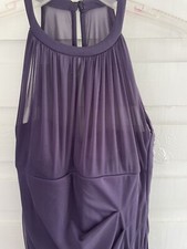 David's Bridal Size 2 Purple Long High Neck Formal Prom Bridesmaid Dress