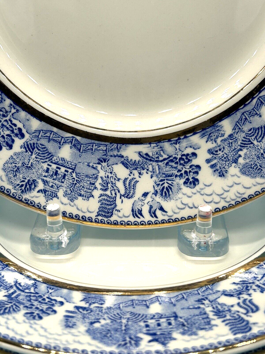 7 pcs Myott Son &Co UK Ye Olde Willow Blue 8