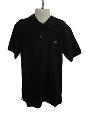 Calvin Klein Polo Shirt Bllack Cotton Blend Boys size 8 New