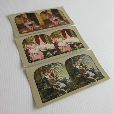 Stereoview Lot - Spanking Moonshine thieves & fixing britches oddities lot
