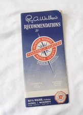Vintage 1948 Ray Walker's Resort Vacation Haverhill 1 Massachusetts Map (D4)