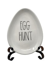 Rae Dunn Easter Egg Plate Egg Hunt Tray Candy Dish NEW Spring White Farmhouse