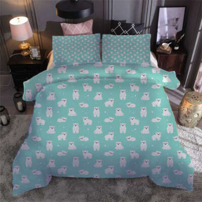 Clumsy polar bears3D Print Duvet Quilt Doona Covers Pillow Case Bedding Sets