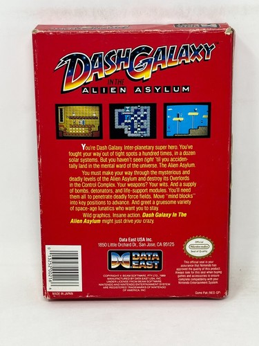 NES Nintendo - Dash Galaxy in the Alien Asylum - Complete in Box w/ All Inserts - Picture 3 of 11