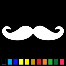 Mustache Sticker Decal Vinyl Car Window Funny Joke Lol Cute Stache Shape Art Jdm