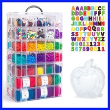 7 Layers Stackable Storage Container, 70 Adjustable Compartments White Perfec...