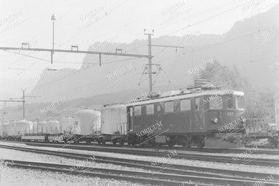 KB s/w Negativ, RhB Ge 4/4 605, Untervaz, 09/81 #M1998