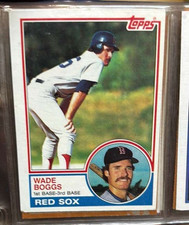 Topps 1983 Topps Wade Boggs Rookie Card Boston Red Sox #498 Base