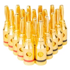 10 Pairs Open Screw Type Banana Plugs for Speaker Wire Home Theater Stereo