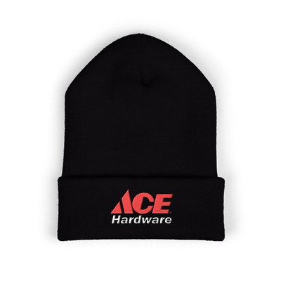 #ad ACE Hardware Adult Winter Black Classic Beanie Hat $24.29