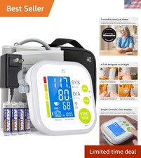Upper Arm Blood Pressure Monitor for Home Use   Automatic One-Touch BP Machin...
