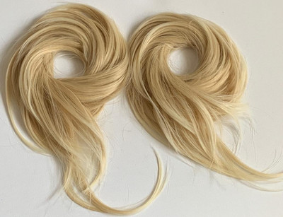 Doppelpack: 2x Frauen Messy Haarverlängerung Scrunchie Pferdeschwanz Dutt Haarteil - 6'' 35g