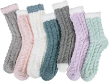 Womens Winter Fuzzy Socks Cozy Fluffy Sock Warm Fuzzy Christmas Socks for Women