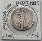 1921-S *EXTREMELY RARE* 《KEY DATE》 *SILVER*  Walking Liberty Half Dollar