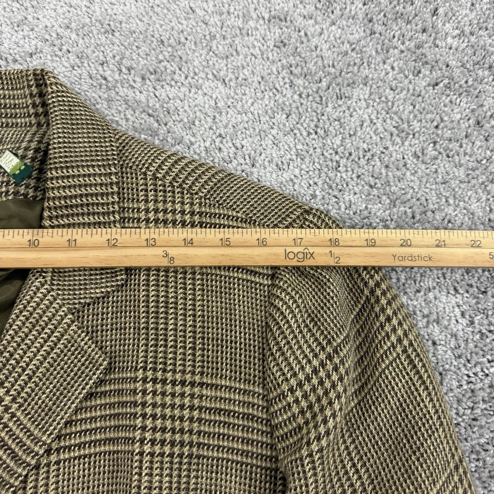 Blazer de Lino Lauren Ralph Lauren De Colección Para Mujer 18W Glen Cuadros Ecuestre Dinero Antiguo Foto 3 de 4