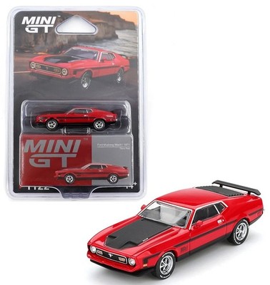 Mini GT 1:64 Ford Mustang Mach 1 1971 Race Red Diecast Model Car MGT01122