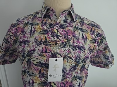 ROBERT GRAHAM RORY MULTI NEW MEN'S S/S CLASSIC FIT CASUAL SHIRT SIZE S