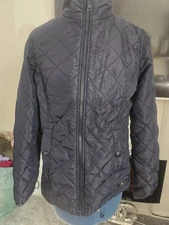 JOULES  NAVY BLUE DIAMOND QUILTED N_DAKOTA LINER JACKET UK 8