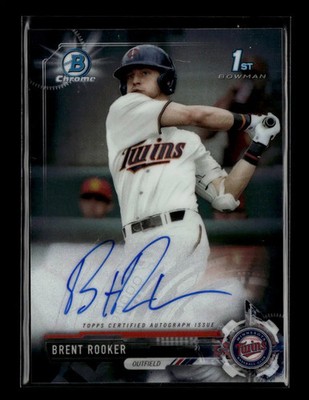 Brent Rooker 2017 Bowman Draft Chrome Draft Pick Autographs #BR Auto