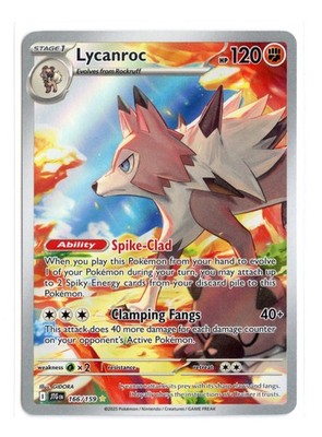Lycanroc 166/159 Illustration Rare Holo SV09: Journey Together Pokemon LP