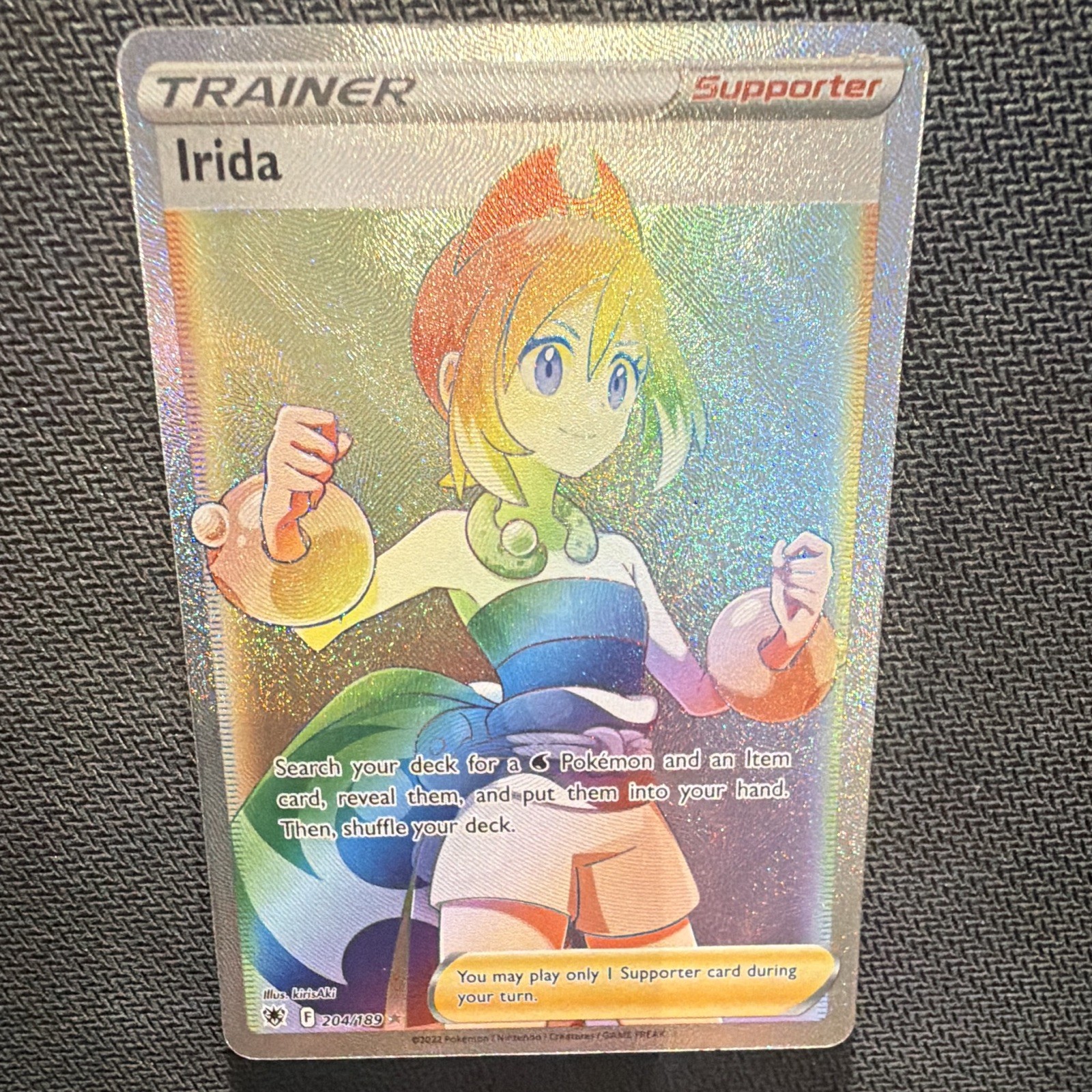Irida 204/189 Astral Radiance Rainbow Secret Rare Pokemon Card NM