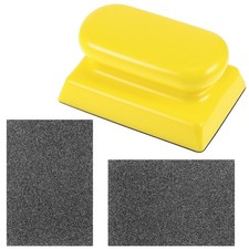 Hook and Loop Hand Sanding Block with 2pcs 180 Grit Replacement Sandpaper
