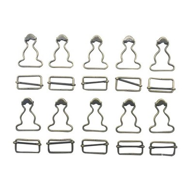 2 inch Inside Bottom Size Bronze Suspender Buckle with Rectangle Buckle Slidi...