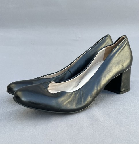 Paul Green Samona Pump Black Leather Shoes Women's Size 10 US - Picture 3 of 12