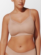 Thirdlove 24/7 Classic Wireless Crossover Minimizer Spacer Bra Taupe Size 40B