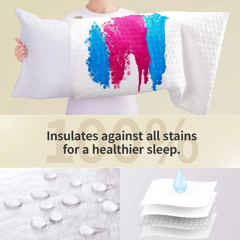 Noiseless & Hypoallergenic Pillow Covers 4 Pack - Image 4 of 4
