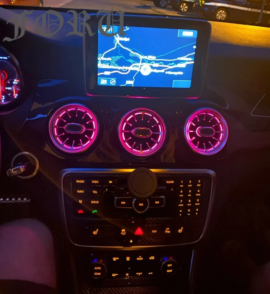 Kit de luz ambiente LED ventilação ar para Mercedes Benz W117 CLA180 CLA200 CLA250 CLA45 - Imagem 4 de 4