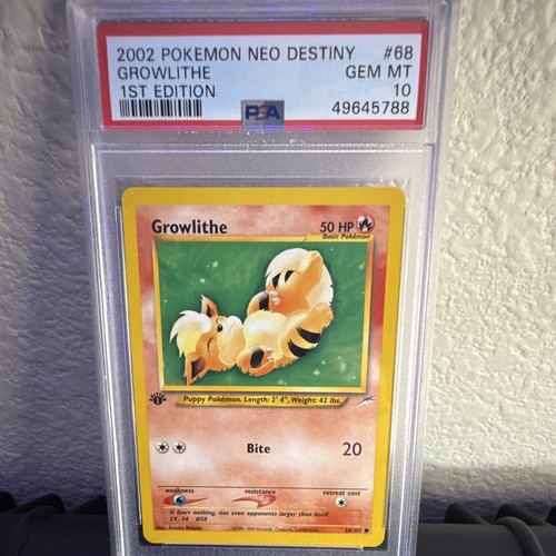 Growlithe (1st Edition) graded PSA 10 for sale on eBay