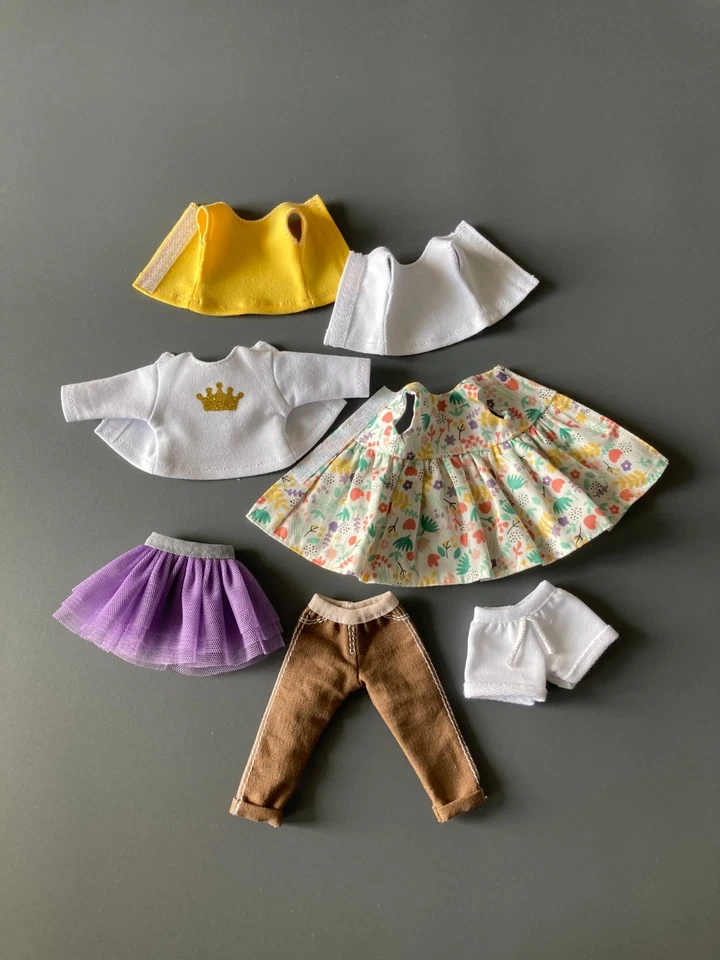 Комплект одежды для куклы 8-9 в 20-22 см для Paola Reina mini amigas Kruselings рубиновый красный - Изображение 2 из 4