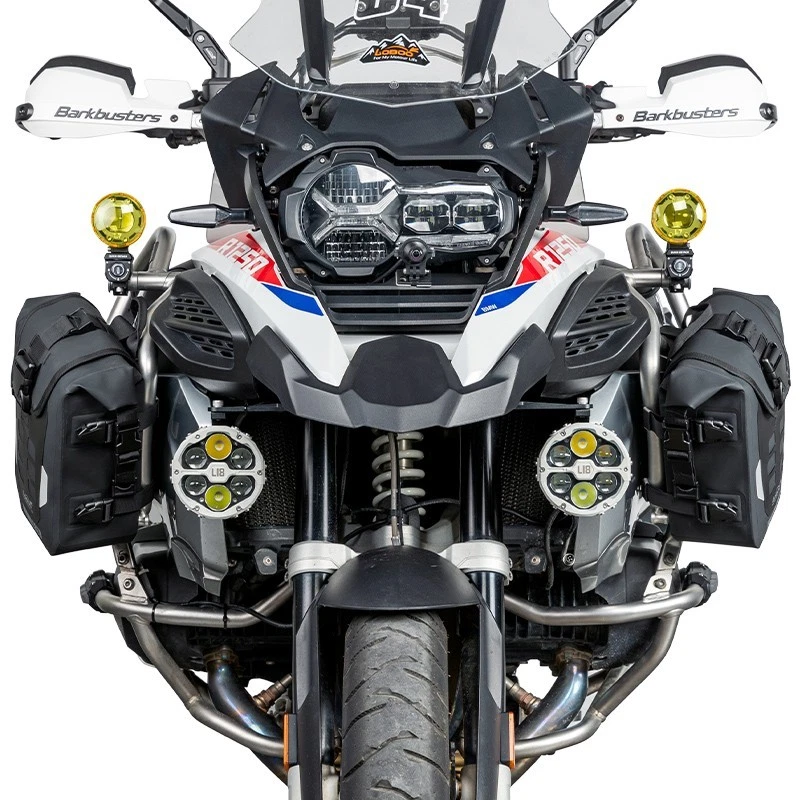 Bolsas de barra de choque Wanderer para motocicleta - Bolsas de marco impermeables con tiras reflectantes Foto 3 de 4