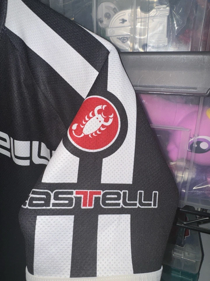 Castelli Italy Cycling Jersey Men’s X-Large Black/White Full Zip Up Short Sleeve - Image 3 of 4