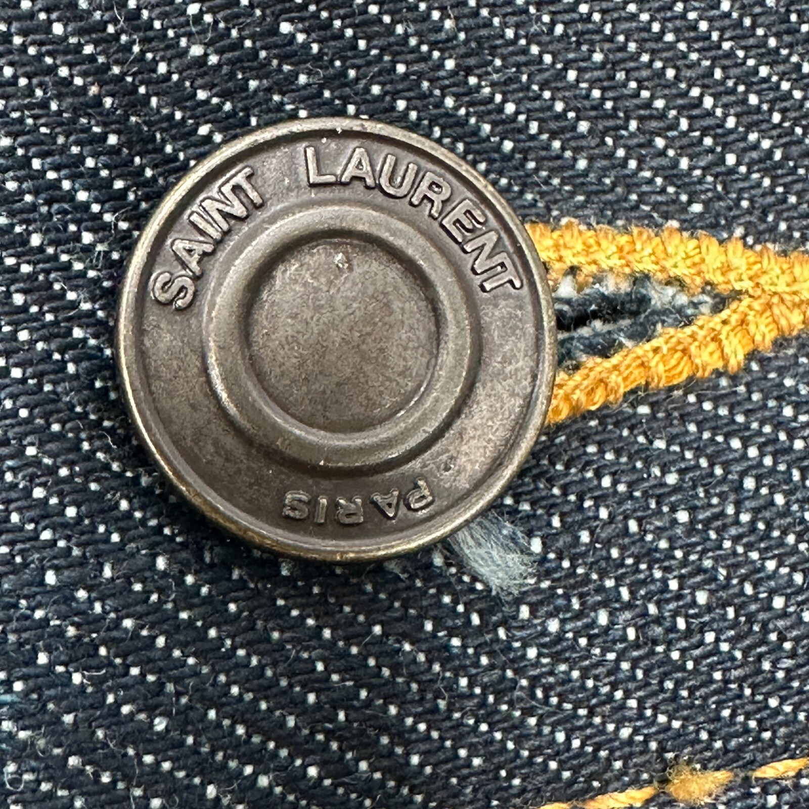 Jeans Yves Saint Laurent Paris D03 M ST LW Uomo 36 Blu Scuro Denim YSL Giappone Nuovo