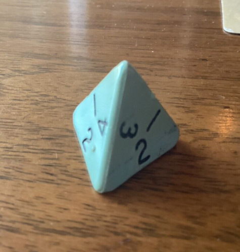 TSR Vintage Light Blue 4-sided Die D4 Dungeons and Dragons, Poss. Moldvay, 80’s
