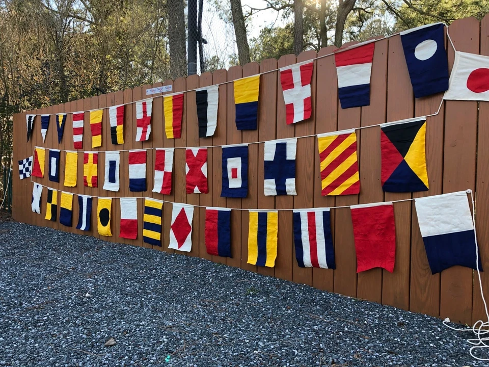 Juego de 40 Banderas Código Señal Náutica - Alta Calidad, Cosidas a Mano, Doble Cara  Foto 3 de 4