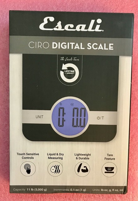 Escali C115b Black Ciro Digital Scale 5 000g X 1g For Sale Online Ebay