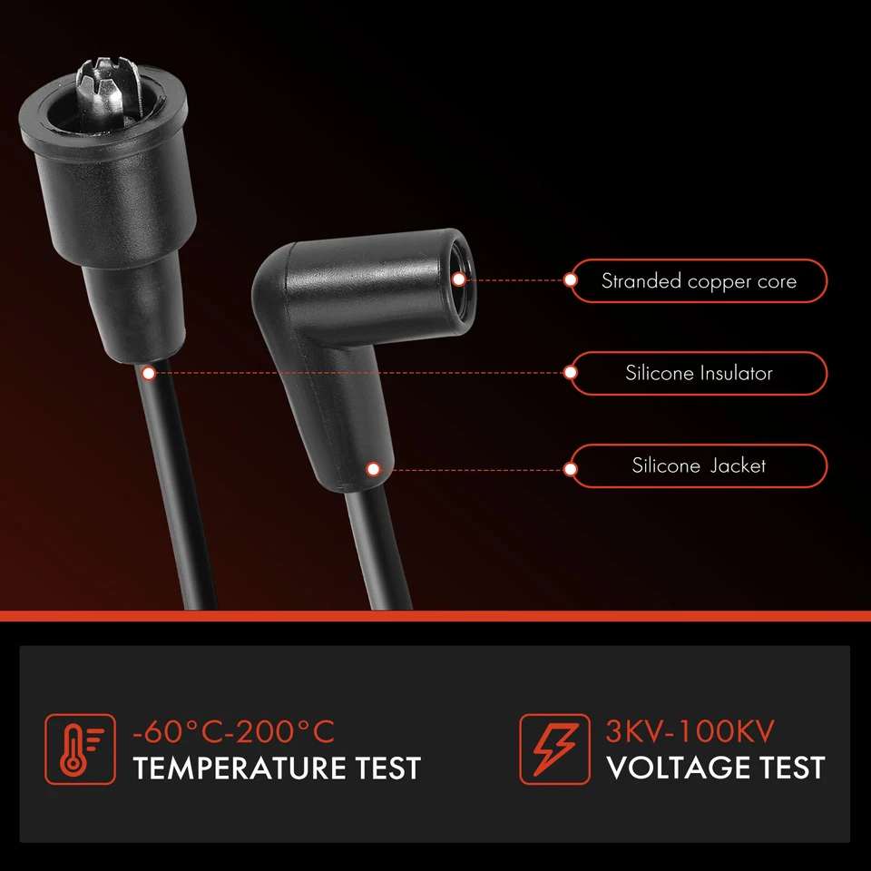 Juego de 7 cables de bujía para Dodge Dakota 1987-1991 B150 1988-1991 B250 D100 OHV Foto 4 de 4