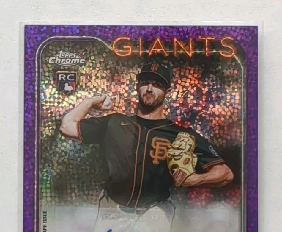 2024 Topps Chrome Update Mason Black Rookie Purple Speckle Refractor Auto /299 - Image 3 of 4