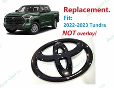 1PC Gloss Black Replacement Front Toyota Logo EMBLEM Toyota Tundra Sequoia