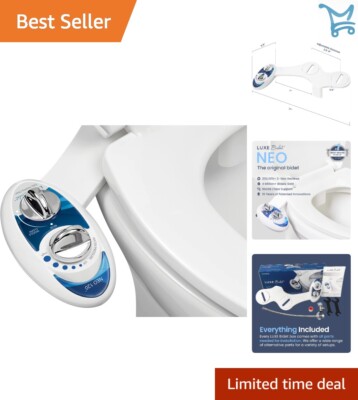 Self Cleaning Bidet Attachment Plastic Blue Adjustable Water Pressure Toilet