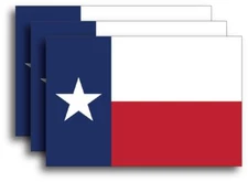 3pk Texas Lone Star State Flag Vinyl Decal Sticker Truck Car Bumper Car Window